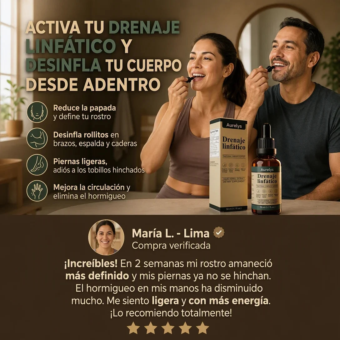 Aceite Drenaje Linfático – La Solución Natural Más Potente para Desinflamar tu Cuerpo y Reactivar tu Circulación