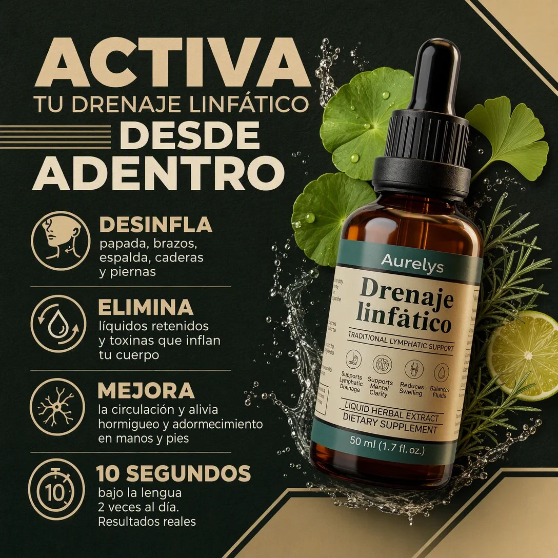Aceite Drenaje Linfático – La Solución Natural Más Potente para Desinflamar tu Cuerpo y Reactivar tu Circulación