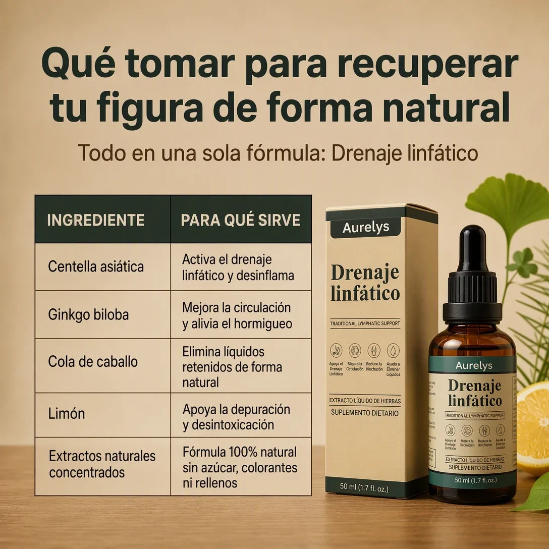 Aceite Drenaje Linfático – La Solución Natural Más Potente para Desinflamar tu Cuerpo y Reactivar tu Circulación